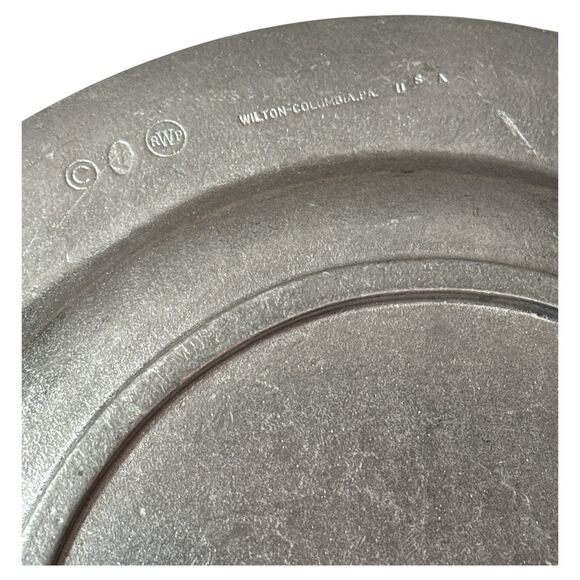 Vintage Wilton RWP Pewter Plate 11" Great Seal USA American Eagle Patriotic Deco - Picture 3 of 4